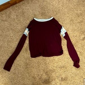 Soft maroon long sleeve shirt